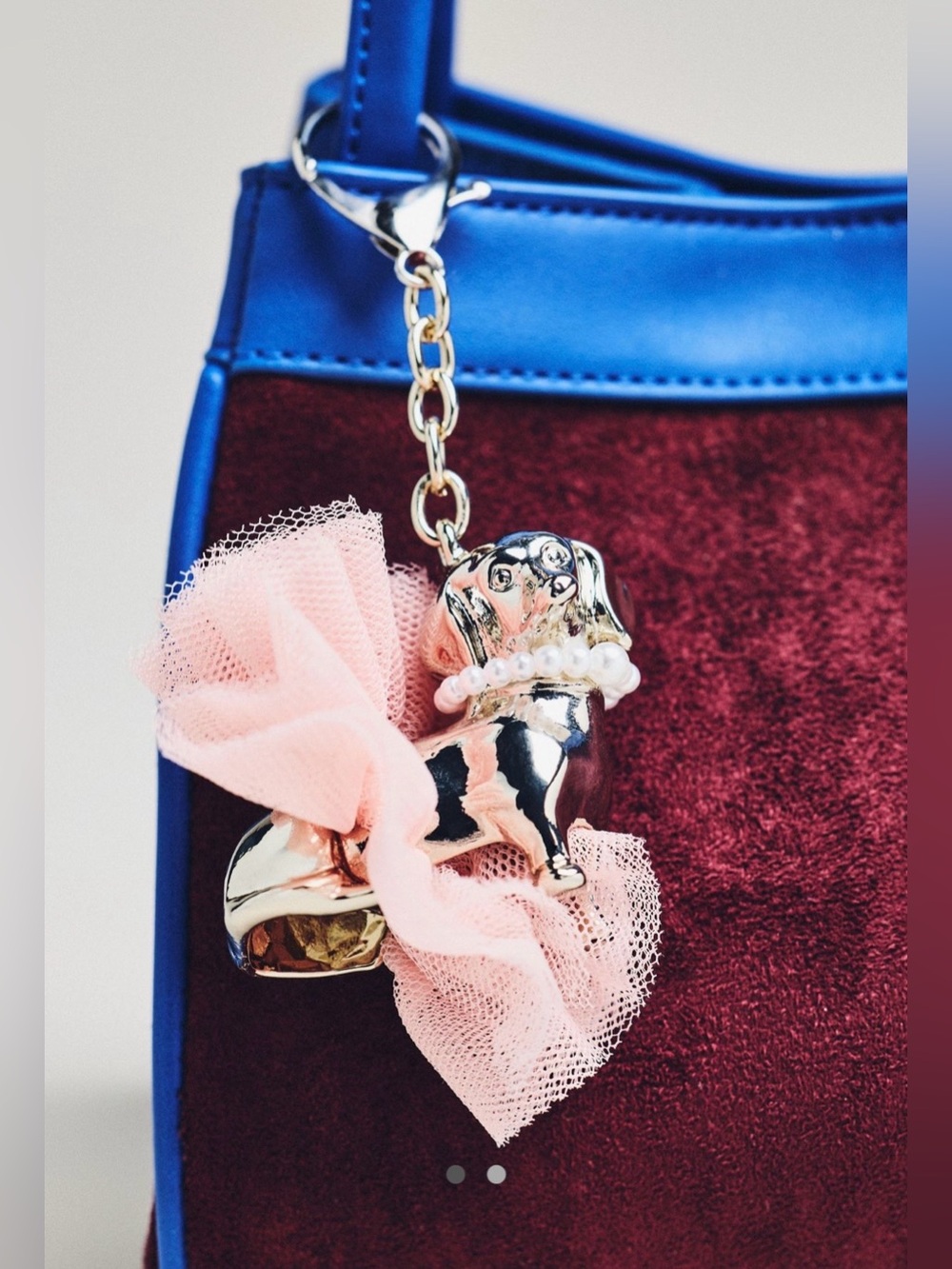 RARE! NWT Anthropologie Dressed Up Dachshund Bag Charm Pink Tulle Ballerina